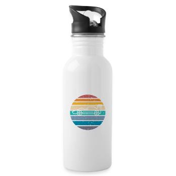 Je peux pas j'ai grand prix cadeau homme course - Gourde avec paille intégrée - blanc - Droite