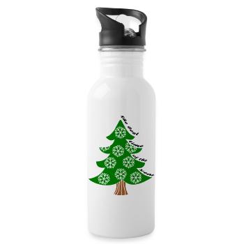 The best time of the year - Water bottle with straw - white - Right