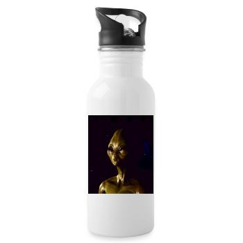 Alien - Water bottle with straw - white - Right
