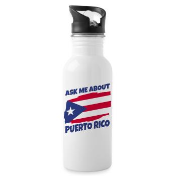 Porto Rico - Gourde avec paille intégrée - blanc - Droite