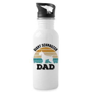 Schnauzer Papa - Gourde avec paille intégrée - blanc - Droite
