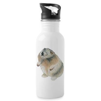 lemming - Gourde avec paille intégrée - blanc - Droite