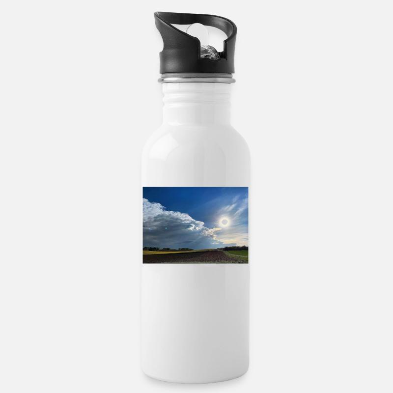 Nature et météo - Gourde avec paille intégrée - blanc