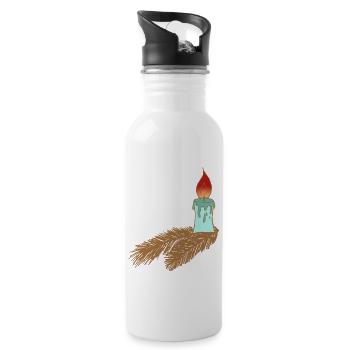 Christmascandle - Trinkflasche mit integriertem Trinkhalm - Weiß - Rechts