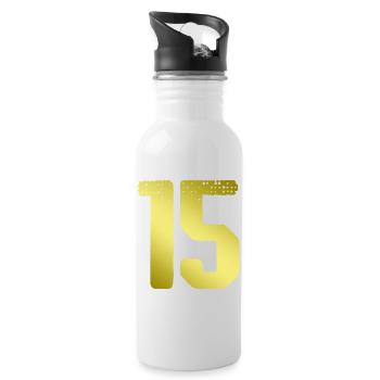 Maillot 15 Numéro - Gourde avec paille intégrée - blanc - Droite