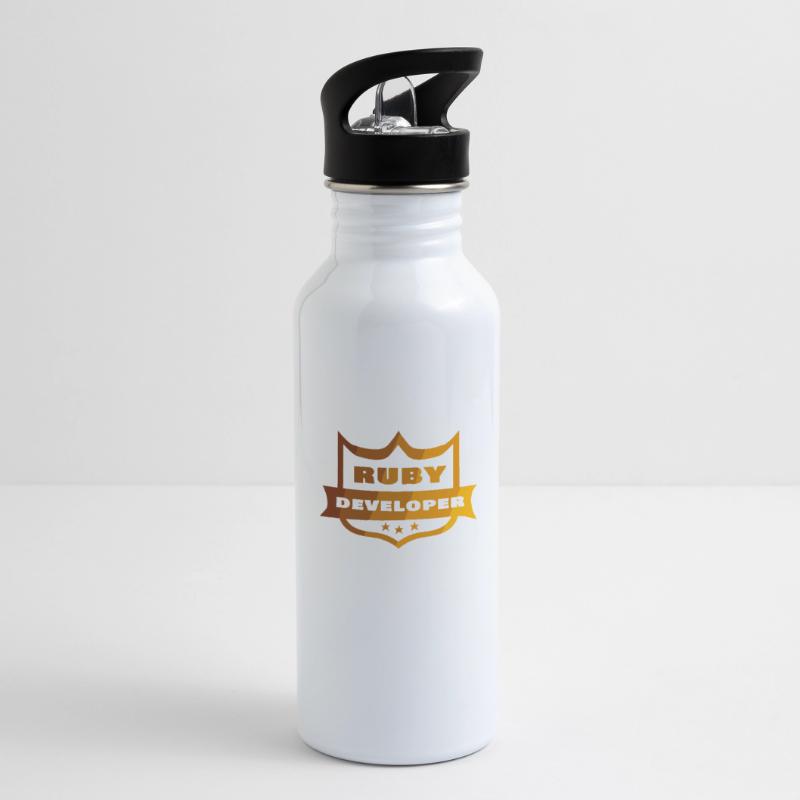 Ruby Developer Water bottle with straw
