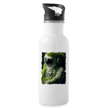 Astronaut grass overgrown - Water bottle with straw - white - Right