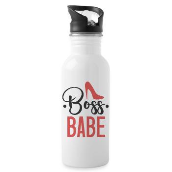 Boss babe - Water bottle with straw - white - Right