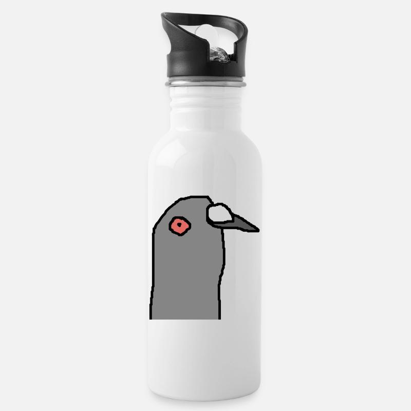 Pigeon - Gourde avec paille intégrée - blanc