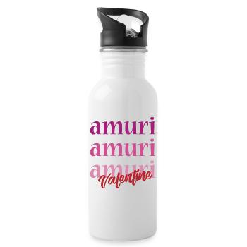 T-shirt Amuri Sicilien Amour Saint-Valentin - Gourde avec paille intégrée - blanc - Droite