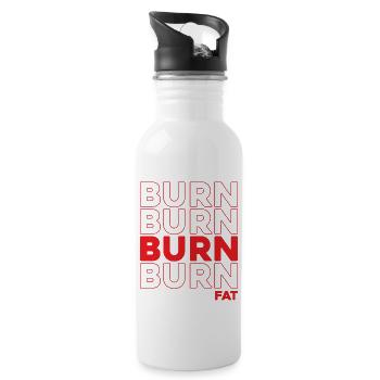 Burn Fat Training Workout Weightlifting - Water bottle with straw - white - Right
