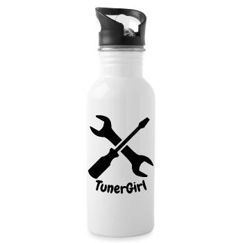 TunerGirl - Water bottle with straw - white - Right
