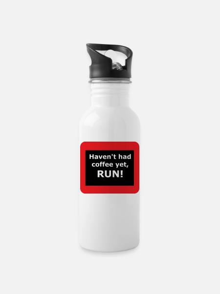 Coffee - Trinkflasche mit integriertem Trinkhalm - Weiß