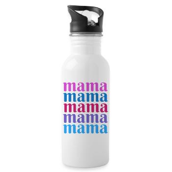 Maman - Gourde avec paille intégrée - blanc - Droite