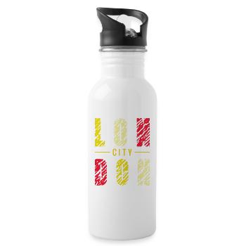 London - Water bottle with straw - white - Right