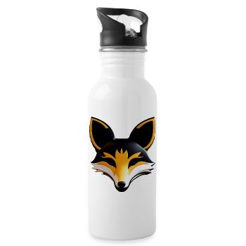 Logo fennec - Gourde avec paille intégrée - blanc - Droite