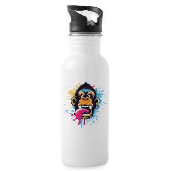 Angry Monkey Splash Urban Street - Gourde avec paille intégrée - blanc - Droite
