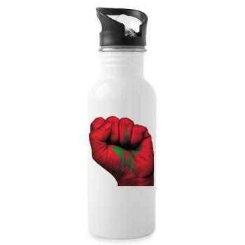 Fist Maroc - Gourde avec paille intégrée - blanc - Droite