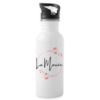 La mariée floral - Gourde avec paille intégrée - blanc - Droite