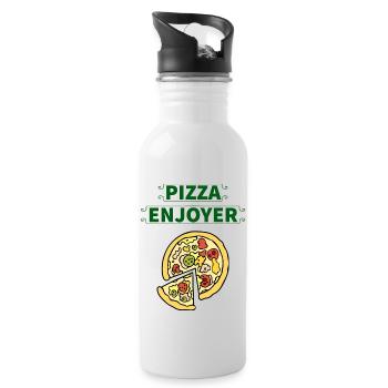 Pizza Enjoyer - Gourde avec paille intégrée - blanc - Droite