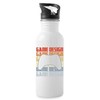 Game Dev - Trinkflasche mit integriertem Trinkhalm - Weiß - Rechts