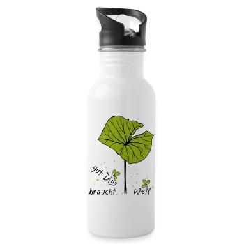 Good things need because - Water bottle with straw - white - Right