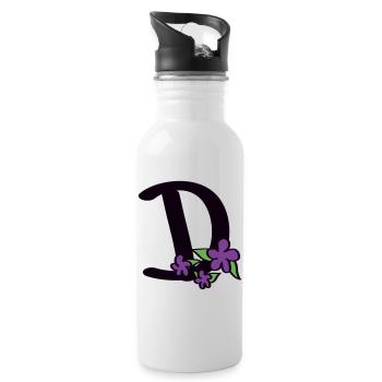D as in assertive - Water bottle with straw - white - Right