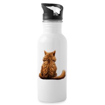 Pixie Bob - Water bottle with straw - white - Right