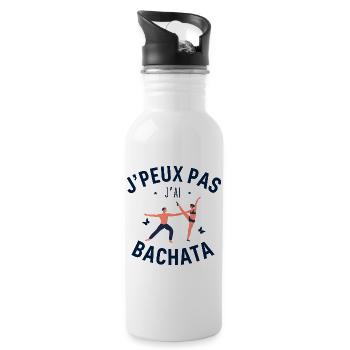 J Peux Pas J Ai Bachata - Gourde avec paille intégrée - blanc - Droite