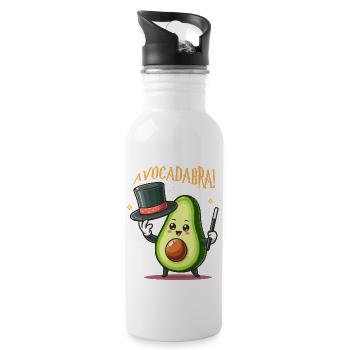 Avocadabra - Trinkflasche mit integriertem Trinkhalm - Weiß - Rechts