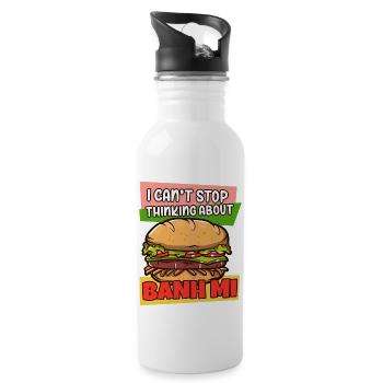 Vietnam Viet Banh Mi Brot Vietnamese I Geschenk - Trinkflasche mit integriertem Trinkhalm - Weiß - Rechts