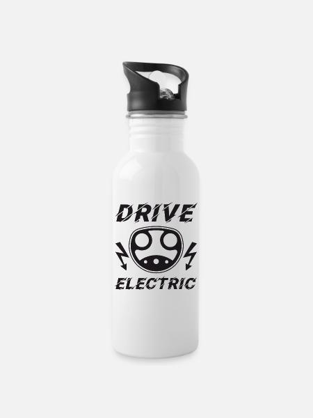 Drive Electric Supercharge - Fans de voitures électriques - Gourde avec paille intégrée - blanc