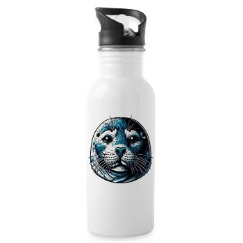 Seal - Water bottle with straw - white - Right