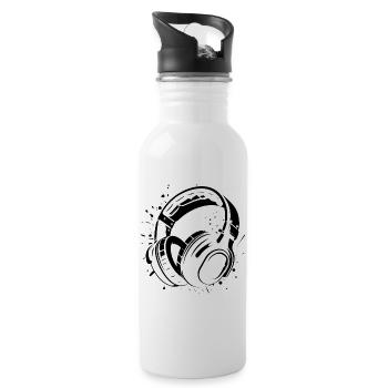 Headphones - Water bottle with straw - white - Right