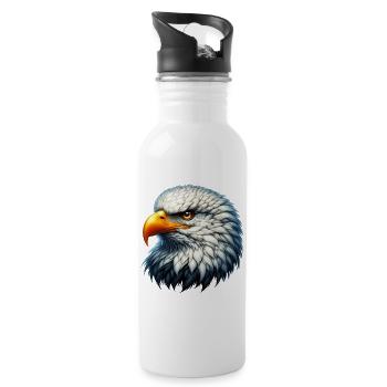 Eagle - Water bottle with straw - white - Right