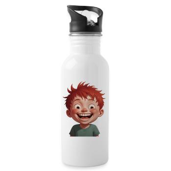 MADFOXX Redhead - Water bottle with straw - white - Right