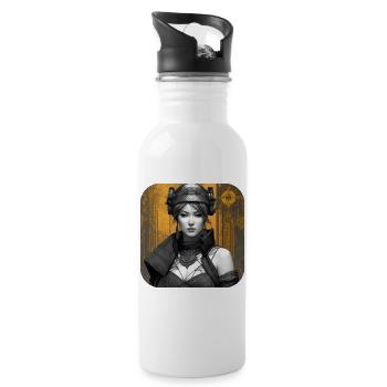 Fille fantastique et cool - Gourde avec paille intégrée - blanc - Droite