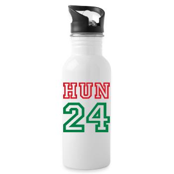 Hungary Magyarorszag Ungarn - Trinkflasche mit integriertem Trinkhalm - Weiß - Rechts