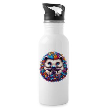 Hedgehog - Water bottle with straw - white - Right