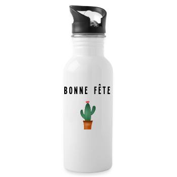 MUTTERTAG. ALLES GUTE ZUM GEBURTSTAG. MAMA. - Trinkflasche mit integriertem Trinkhalm - Weiß - Rechts