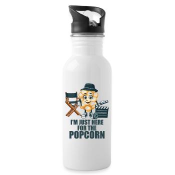Only here for the popcorn image - Water bottle with straw - white - Right