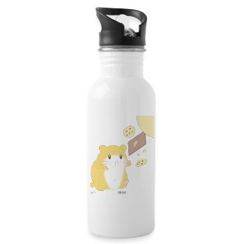 Backen Hamster Korea - Trinkflasche mit integriertem Trinkhalm - Weiß - Rechts