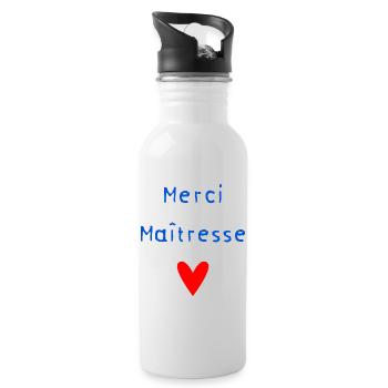 MERCI. MAÎTRESSE. MERCI MAÎTRESSE. MAITRESSE - Gourde avec paille intégrée - blanc - Droite