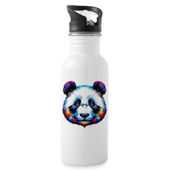 Panda - Trinkflasche mit integriertem Trinkhalm - Weiß - Rechts