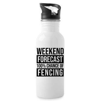 Fencing - Water bottle with straw - white - Right