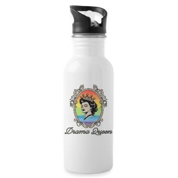 Drama Queen Regenbogenkrone - Trinkflasche mit integriertem Trinkhalm - Weiß - Rechts