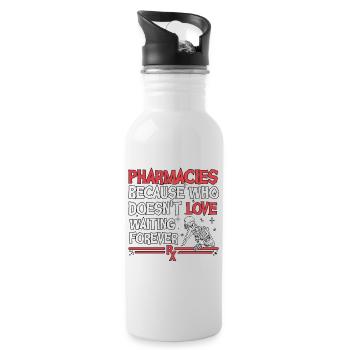 Pharmacy Halloween - Water bottle with straw - white - Right
