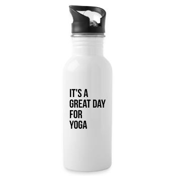 Yoga - Water bottle with straw - white - Right