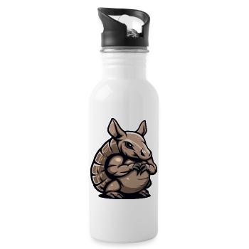 armadillo - Water bottle with straw - white - Right