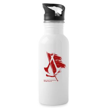 Assassin's Creed Shadows Logo Rouge Transparent - Gourde avec paille intégrée - blanc - Droite